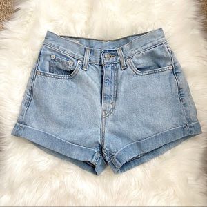 🖤 LEVI'S Premium High Waisted Denim Shorts sz 26